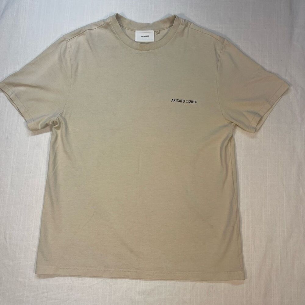 Alex Arigato Natural Yellow Short Sleeve Cotton Crewneck London T-Shirt Medium